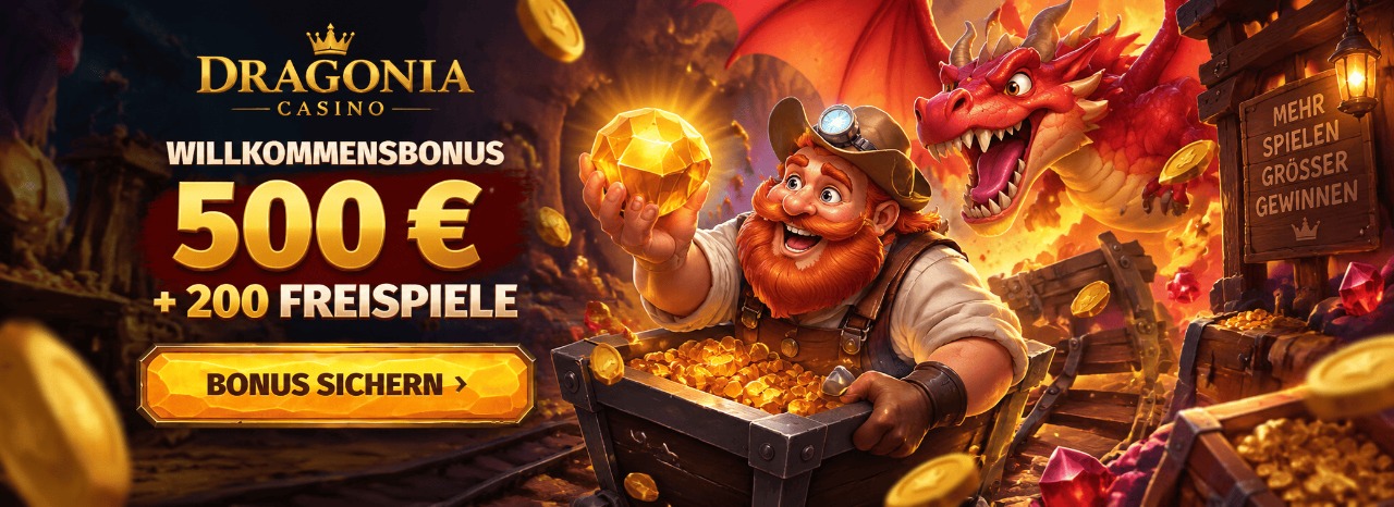 Dragonia Casino Willkommensbonus 500 Euro und Freispiele